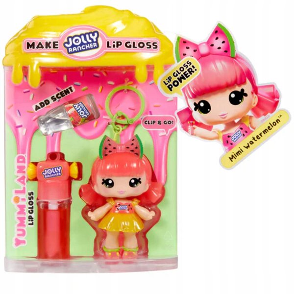 Yummi Land Lip Gloss Doll Mimi Watermelon con Profumo Dolce e Mini Bambola 9 cm