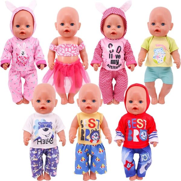 Kleidung für amerikanische 18-Zoll-Puppen – T-Shirt, Shorts und Freizeithosen