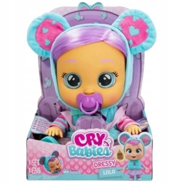 Das interaktive Weinbett Cry Babies Dressy Lala mit abnehmbarer Kleidung