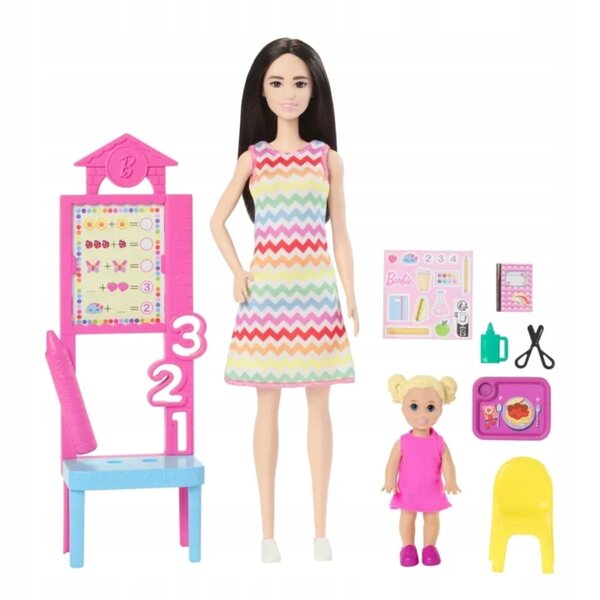 Barbie-Lehrerpuppe mit Schüler und Lernzubehör für kreative Spiele
