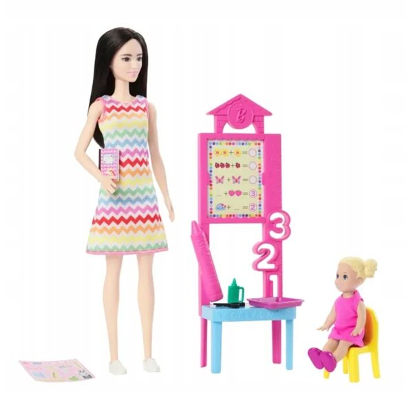 Barbie-Lehrerpuppe mit Schüler und Lernzubehör für kreative Spiele
