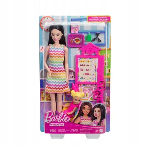 Barbie-Lehrerpuppe mit Schüler und Lernzubehör für kreative Spiele