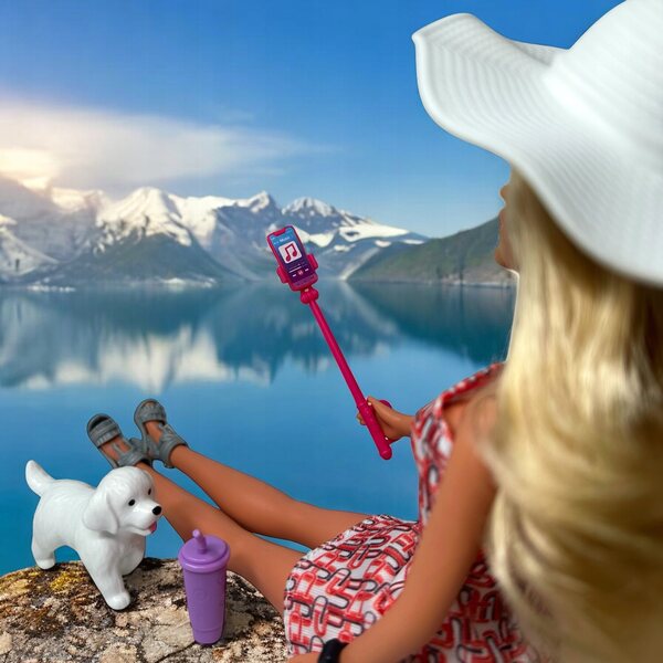 Bambole Ken e Anlily Bionda con Accessori per Picnic e Gioco di Famiglia, Sicure e Resistenti