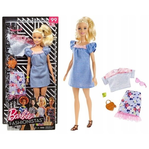 LALKA BARBIE FASHIONISTAS +2 KREACJE NR99 FRY79