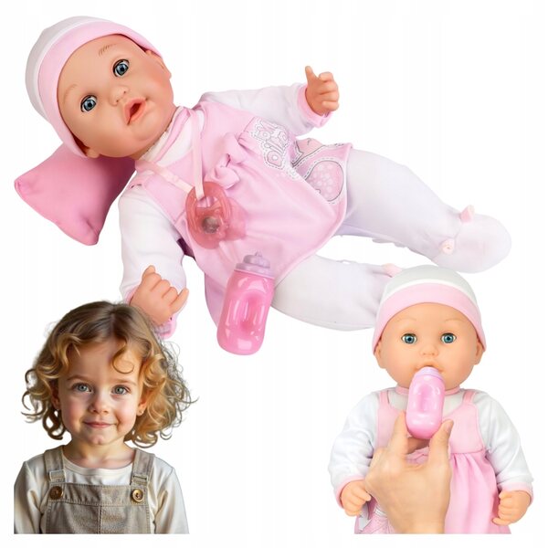 Bambola Baby Interattiva 40 cm con Suoni e Accessori per Bambine 3+ Anni