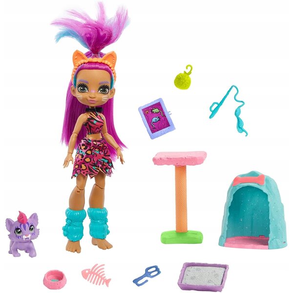 Bambola Roaralai con set Cave Club Mattel - divertimento e avventure per bambini 4+