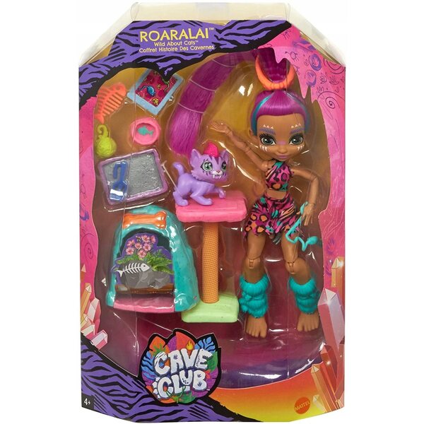 Bambola Roaralai con set Cave Club Mattel - divertimento e avventure per bambini 4+