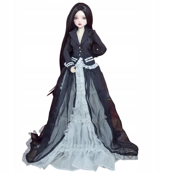 56 cm große 1/3-BJD-Puppe mit handgefertigter Modekleidung und vollständigem Make-up