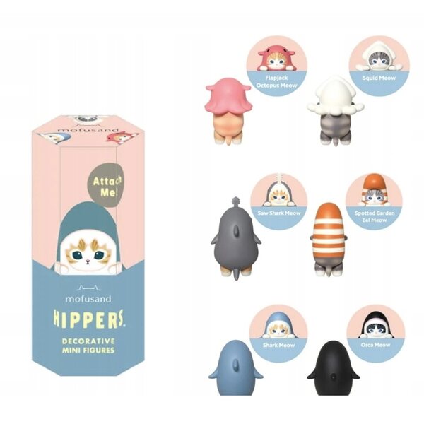 Sonny Angel Mini Lalecka Figure Telefon Laptop Hippers Mofusand Cat Shark