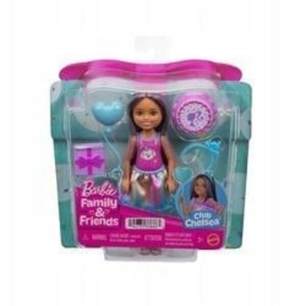 Barbie Family & Friends Club Chelsea braune Haare Geburtstagspuppe 3+