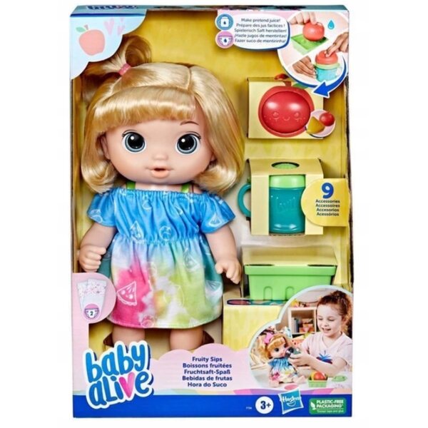 Baby Alive Blonde Puppe mit Saftspender für Kinder ab 3 Jahren