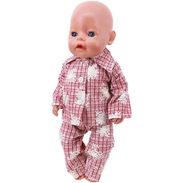 Amerikanische Puppenkleidung 18 Zoll – 2-teiliges Pyjama-Set