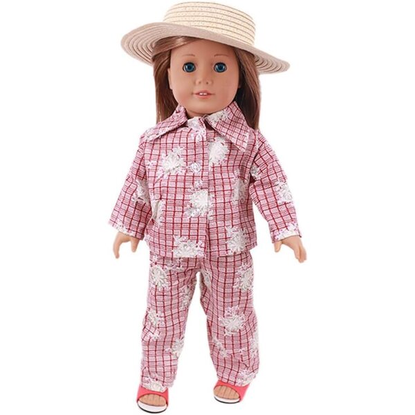 Amerikanische Puppenkleidung 18 Zoll – 2-teiliges Pyjama-Set