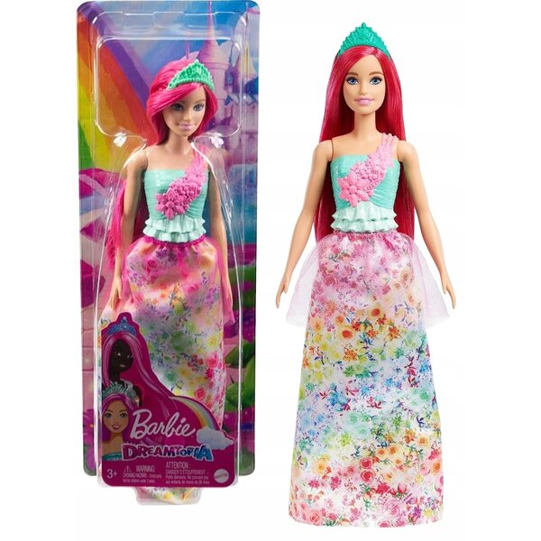 Barbie Dreamtopia Prinzessin mit rosa Haaren und Traumkleid für Kinder ab 3 Jahren