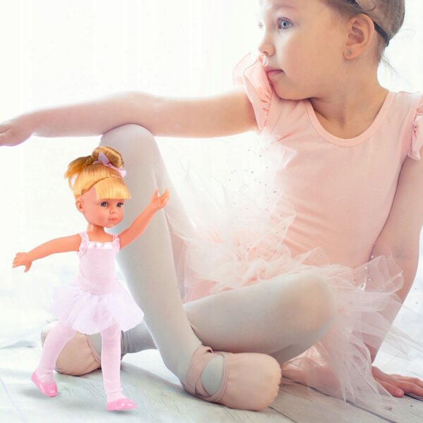 Bambola ballerina bionda Darlene 34 cm con spazzola e collana MalPlay