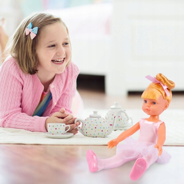 Bambola ballerina bionda Darlene 34 cm con spazzola e collana MalPlay