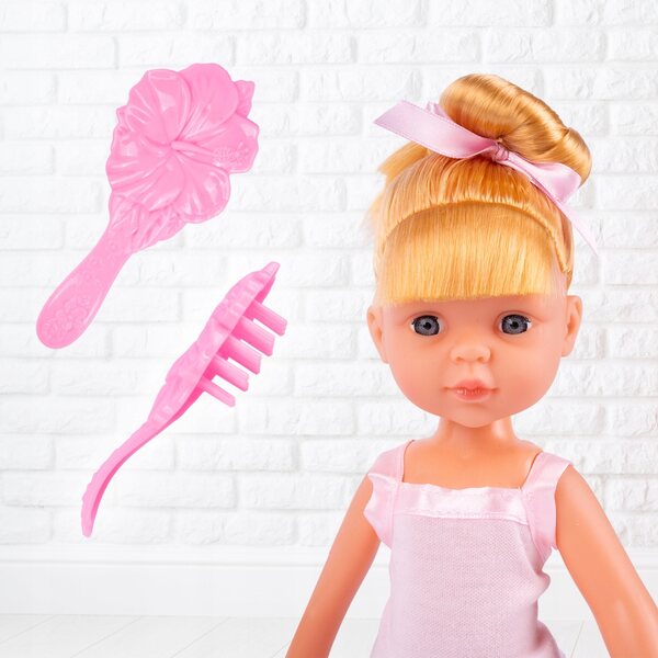 Bambola ballerina bionda Darlene 34 cm con spazzola e collana MalPlay