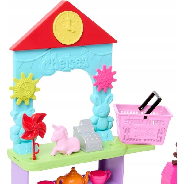 Barbie Chelsea Toy Store – Set mit Puppe und Zubehör für Kinder ab 3 Jahren