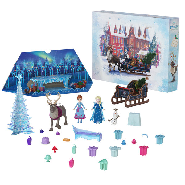 Disney Frozen Kalender mit kleinen Puppen und Weihnachtsüberraschungen