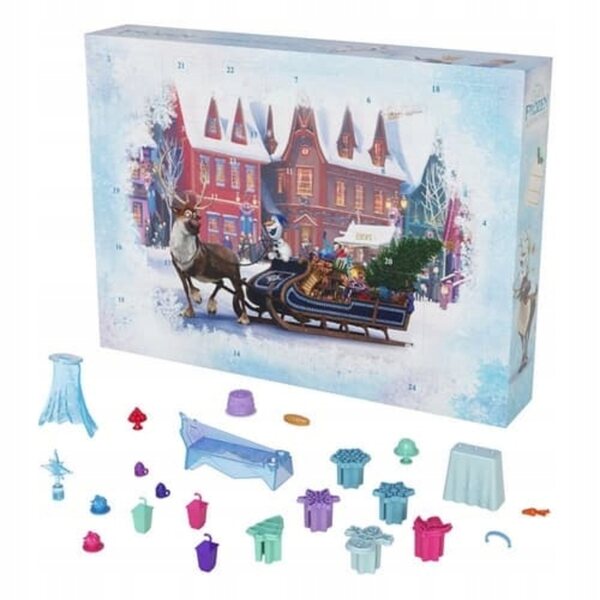 Disney Frozen Kalender mit kleinen Puppen und Weihnachtsüberraschungen