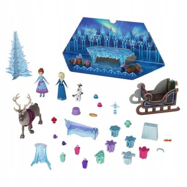 Disney Frozen Kalender mit kleinen Puppen und Weihnachtsüberraschungen