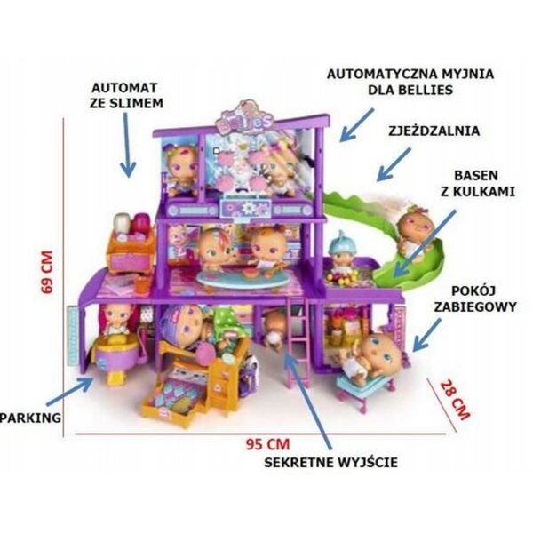 Willa Bellies - Grande set casa interattiva con 7 stanze e accessori