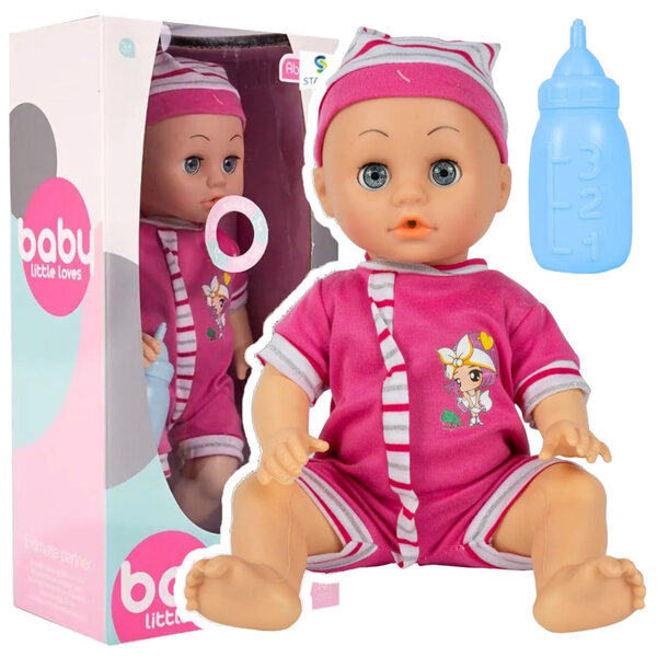 Baby Doll Interattiva Grande 37 cm che Parla, Ride, Piange e Piglia la Bottiglia