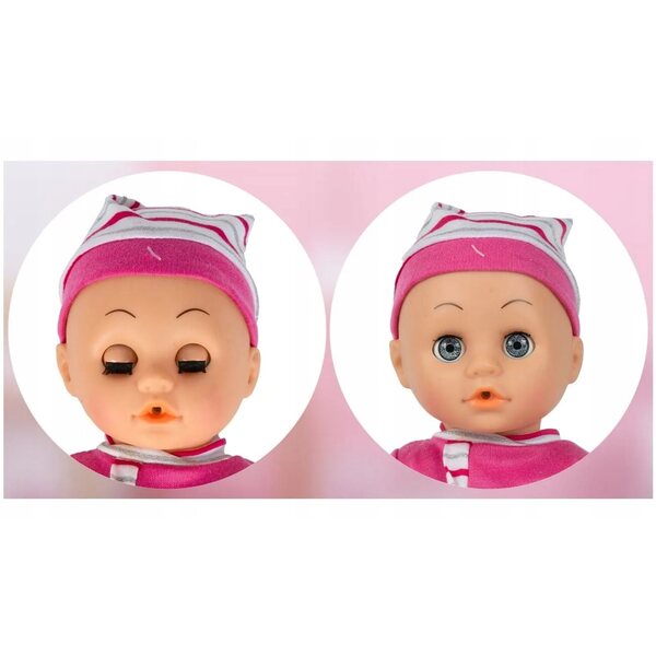 Baby Doll Interattiva Grande 37 cm che Parla, Ride, Piange e Piglia la Bottiglia