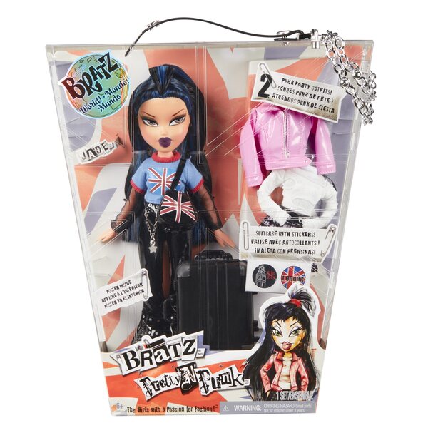 Bratz Pretty 'N' Punk Jade – Modepuppe mit 2 Outfits und komplettem Zubehör