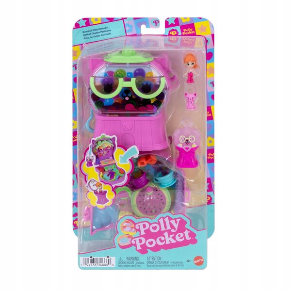 Polly Pocket Kotek Guma Balonowa: Компактен и преносим комплект за деца 4+
