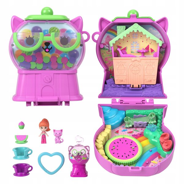 Polly Pocket Kotek Guma Balonowa : Ensemble compact et portable pour enfants à partir de 4 ans