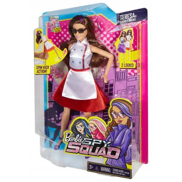 Barbie Tajna Agentka Teresa 2 in 1 mit Zubehör und Sonderfunktionen 33 cm