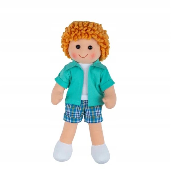 BIGJIGS Jacob boy bambola 28 cm - un giocattolo ecologico e sicuro per bambini