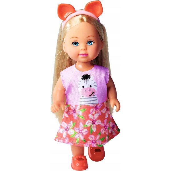 Bambola Evi Love Simba con un vestito con stampa di frutta - un giocattolo per bambini dai 3 anni in su