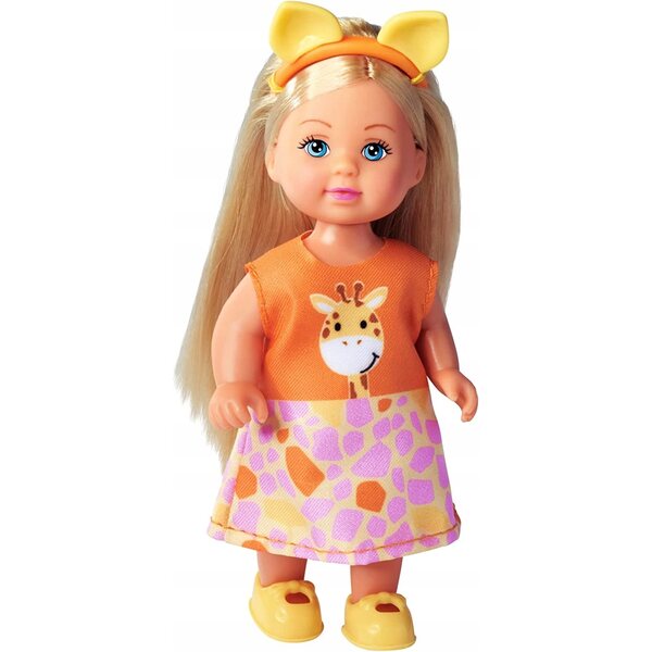 Bambola Evi Love Simba con un vestito con stampa di frutta - un giocattolo per bambini dai 3 anni in su