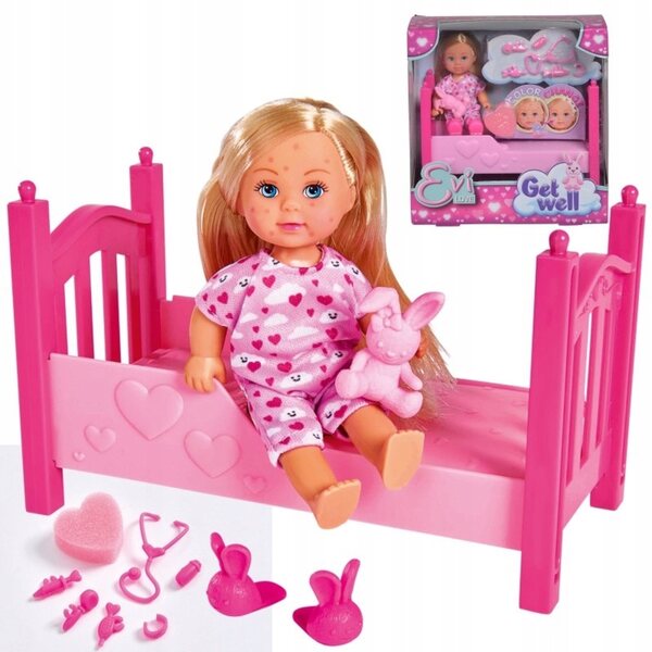 Simba Кукла Evi Healthy Doll 12 см с медицински аксесоари за деца