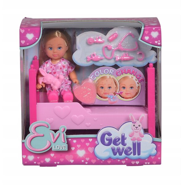 Simba Doll Evi Healthy Bambola 12 cm con Accessori Medici per Bambini