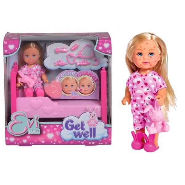 Simba Doll Evi Healthy Bambola 12 cm con Accessori Medici per Bambini