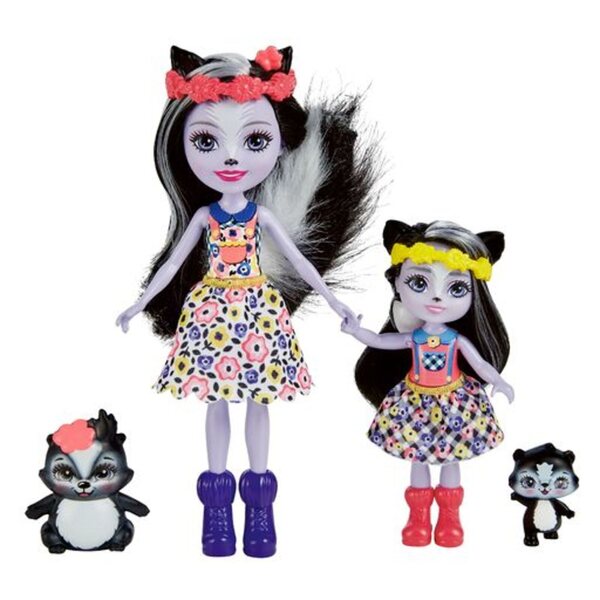 Enchantimals Sage und Sabella Skunk Set 2 Puppen mit Tieren ab 4 Jahren