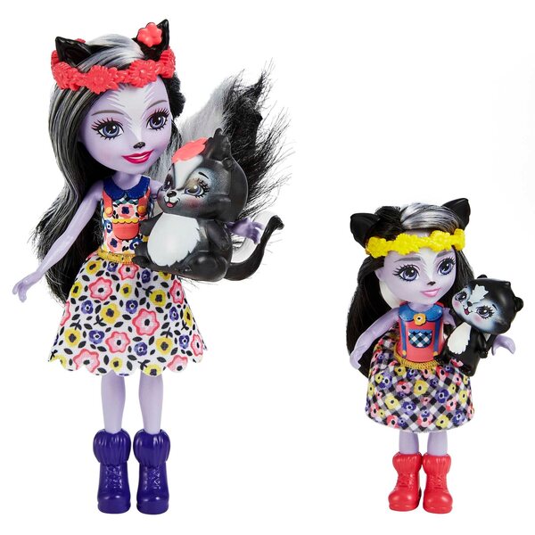Enchantimals Sage und Sabella Skunk Set 2 Puppen mit Tieren ab 4 Jahren