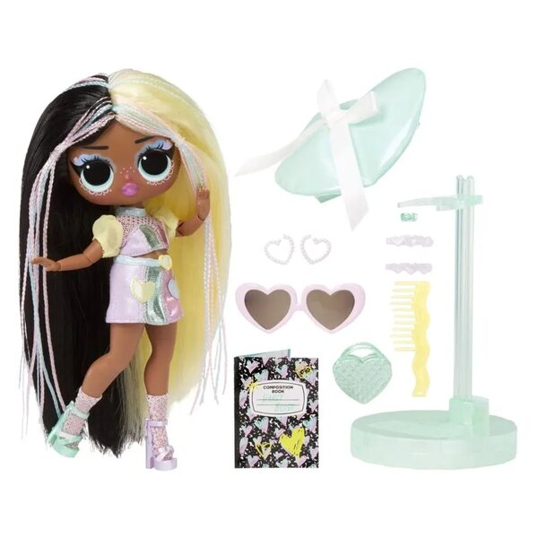 L.O.L. Surprise Dolls Tweens Darcy Blush mit 15 Zubehörteilen und Ständer