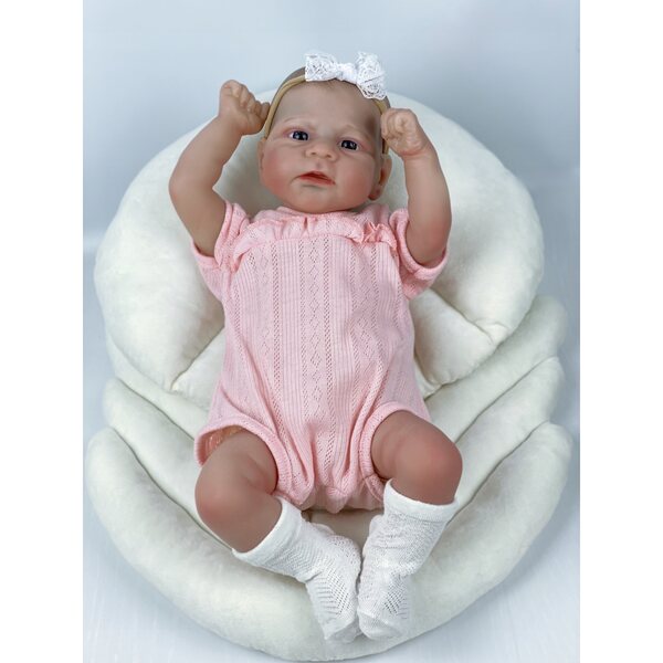 PRZEPIĘKNA Lalka Typ Reborn OTWARTE Oczy MIĘKKA W Dotyku + DODATKI Gratis