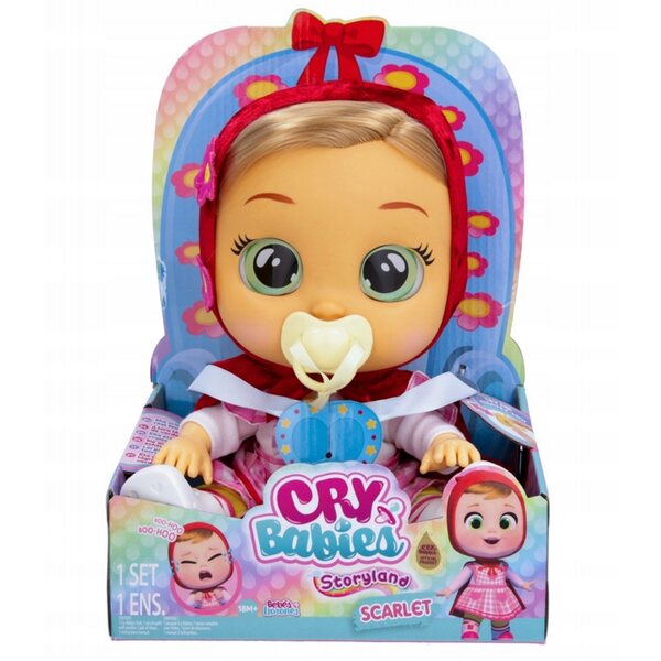 Cry Babies Scarlet – 30 cm große Puppe mit echten Tränen und realistischen Geräuschen
