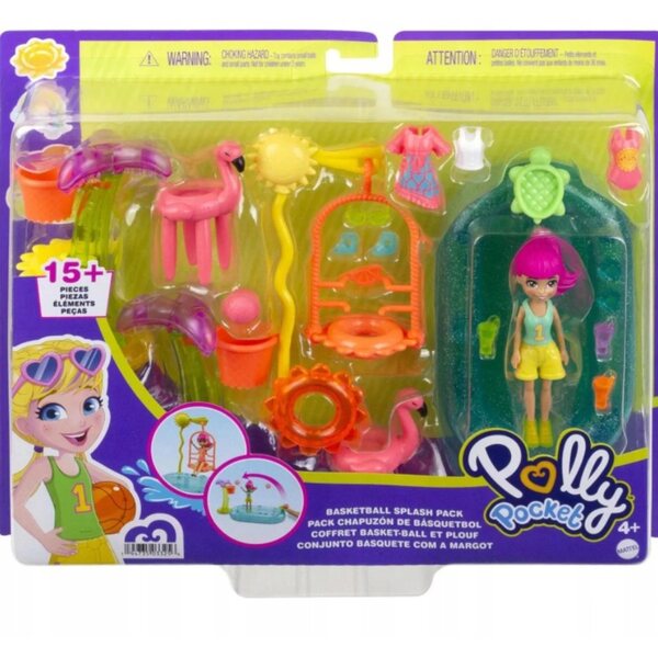 Set Sportivo Polly Pocket - piscina e basket per bambini 4+