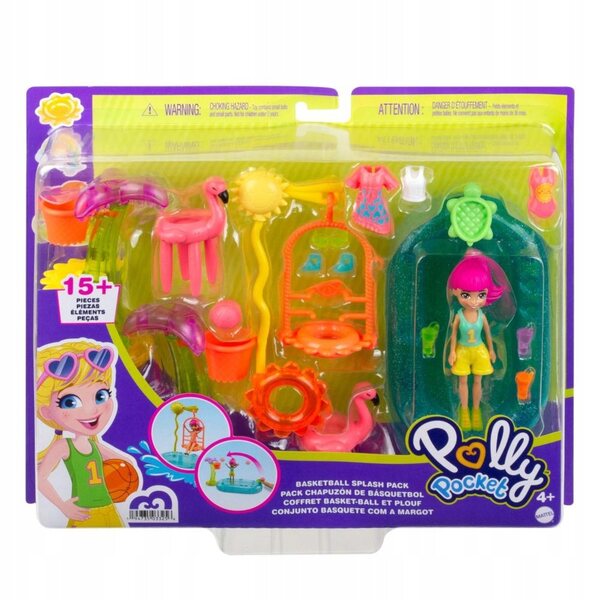 Set Sportivo Polly Pocket - piscina e basket per bambini 4+