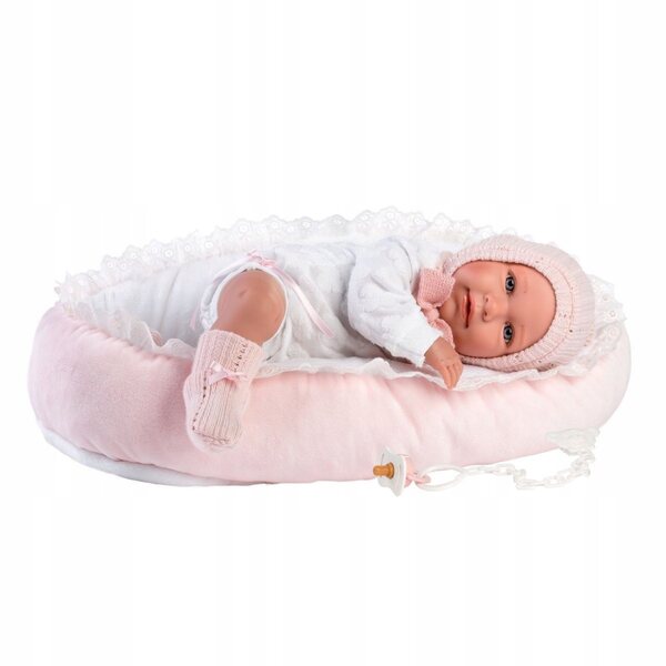 Llorens Baby Mimi 42 cm - Handgemaakte pop met kleding van biologisch katoen