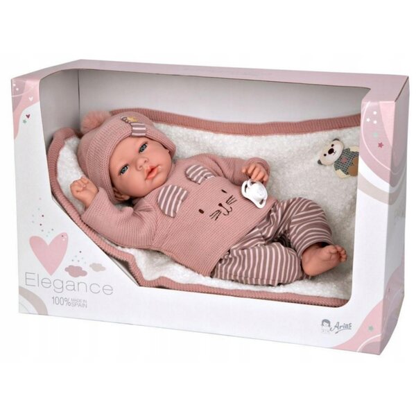 Bambola Neonato Arias 40 cm in vinile e tessuto per bambini da 3 anni