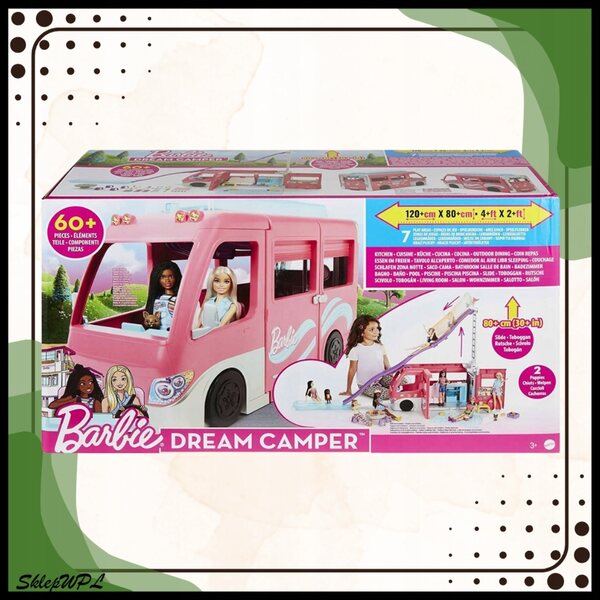 Barbie Kamper of Adventures mit verwandelbarem Haus und 60 Accessoires für Kinder