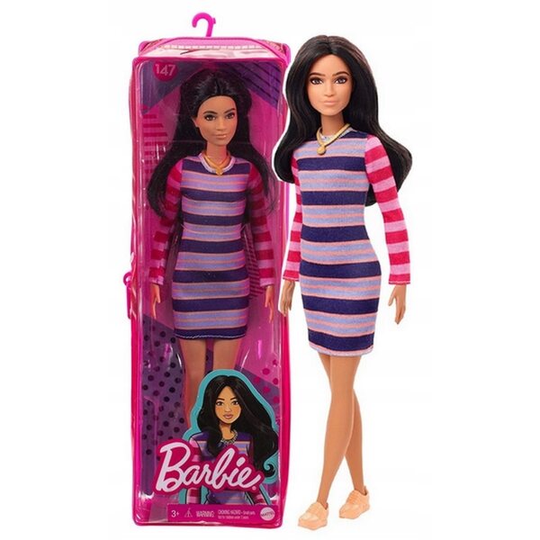 Barbie Fashionistas GYB02 Puppe 32-39 cm mit modischer Kleidung