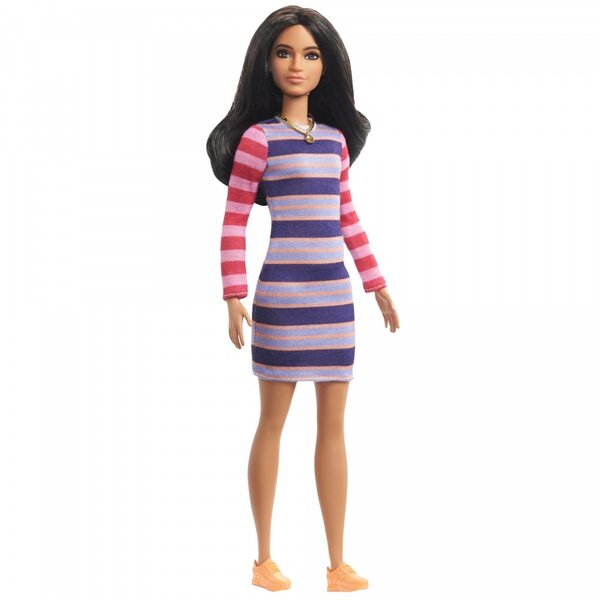 Barbie Fashionistas GYB02 Puppe 32-39 cm mit modischer Kleidung